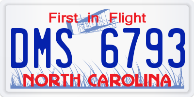 NC license plate DMS6793