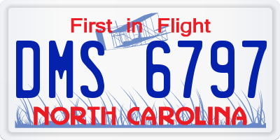 NC license plate DMS6797