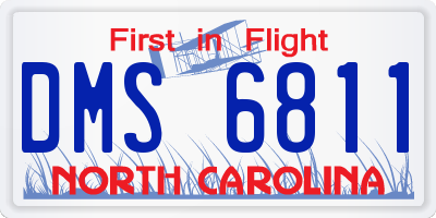 NC license plate DMS6811