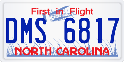 NC license plate DMS6817