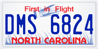 NC license plate DMS6824