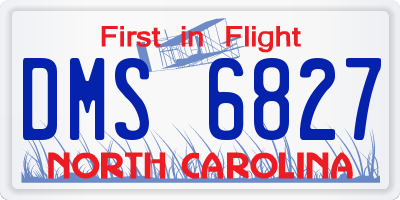 NC license plate DMS6827