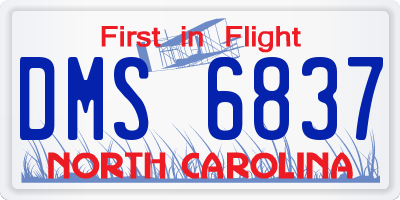 NC license plate DMS6837