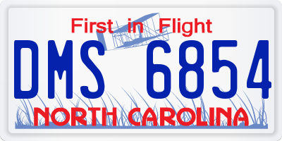 NC license plate DMS6854