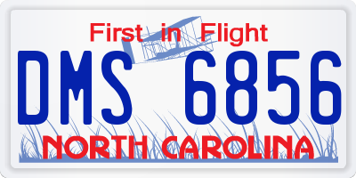 NC license plate DMS6856