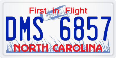 NC license plate DMS6857