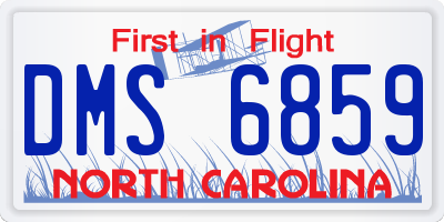 NC license plate DMS6859