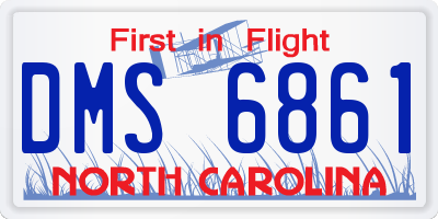 NC license plate DMS6861