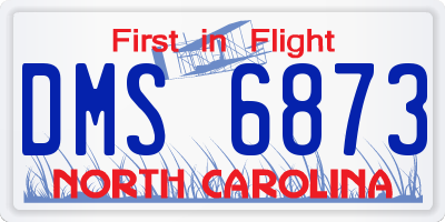 NC license plate DMS6873