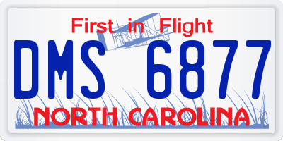 NC license plate DMS6877