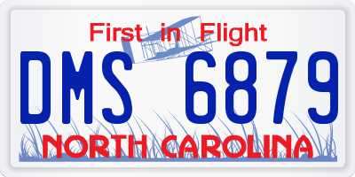 NC license plate DMS6879