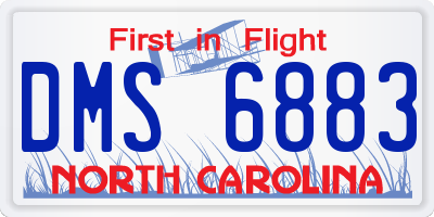 NC license plate DMS6883