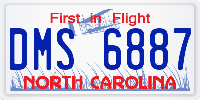 NC license plate DMS6887