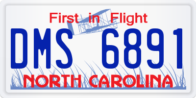 NC license plate DMS6891