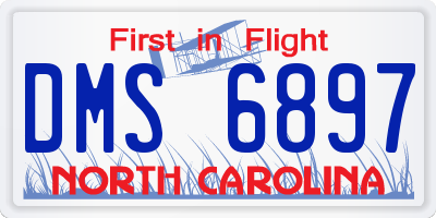 NC license plate DMS6897