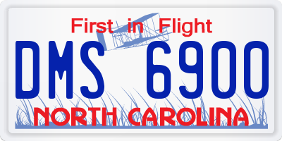 NC license plate DMS6900