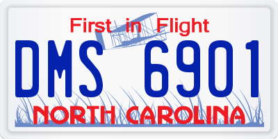 NC license plate DMS6901