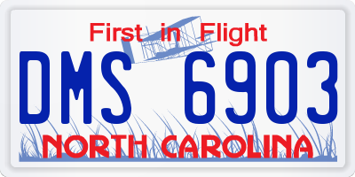 NC license plate DMS6903