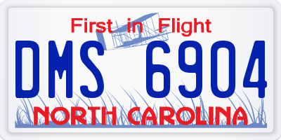 NC license plate DMS6904