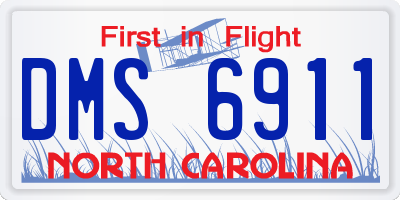 NC license plate DMS6911