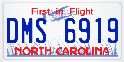 NC license plate DMS6919