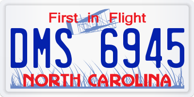 NC license plate DMS6945