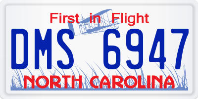 NC license plate DMS6947