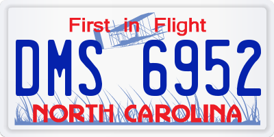 NC license plate DMS6952