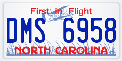 NC license plate DMS6958