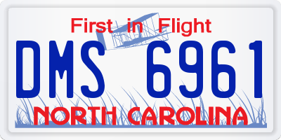 NC license plate DMS6961