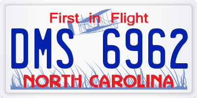 NC license plate DMS6962