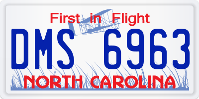 NC license plate DMS6963