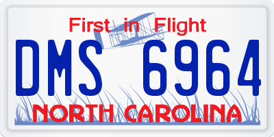 NC license plate DMS6964