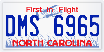 NC license plate DMS6965