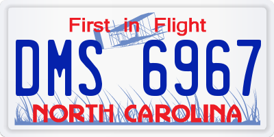 NC license plate DMS6967