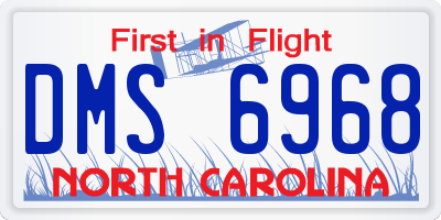 NC license plate DMS6968