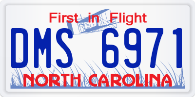 NC license plate DMS6971