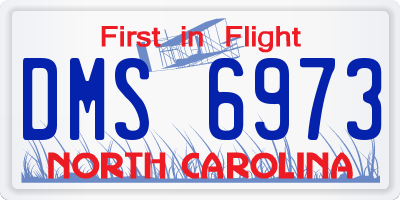 NC license plate DMS6973