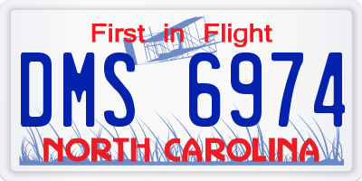 NC license plate DMS6974