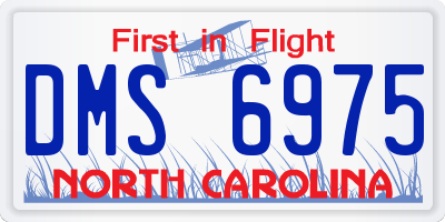 NC license plate DMS6975