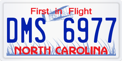 NC license plate DMS6977