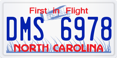 NC license plate DMS6978