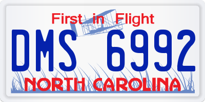 NC license plate DMS6992