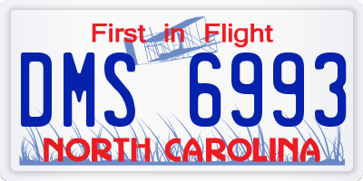 NC license plate DMS6993