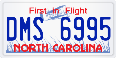 NC license plate DMS6995