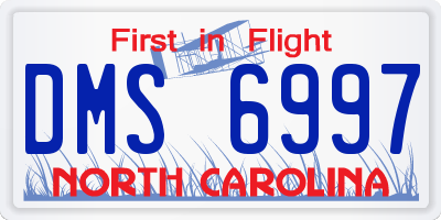 NC license plate DMS6997