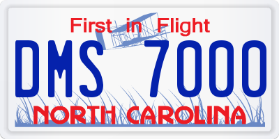 NC license plate DMS7000