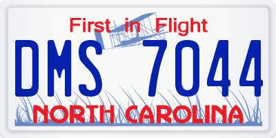 NC license plate DMS7044