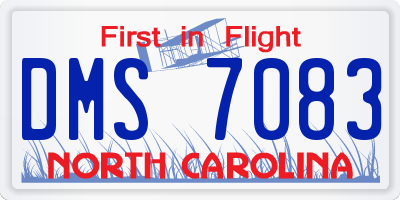 NC license plate DMS7083