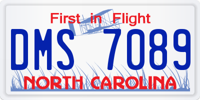 NC license plate DMS7089